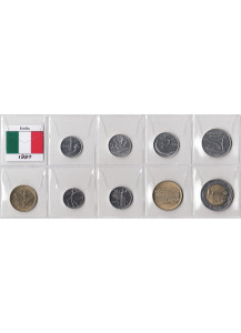 1990 - Serietta di 9 monete tutte dell'anno 1990 in condizioni fdc